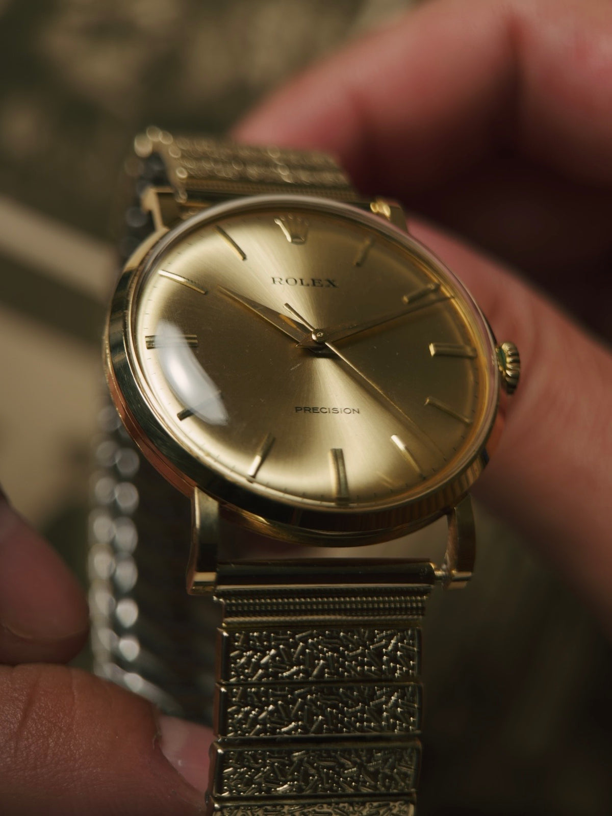 ROLEX 9659 Precision 18k Yellow Gold 1965s