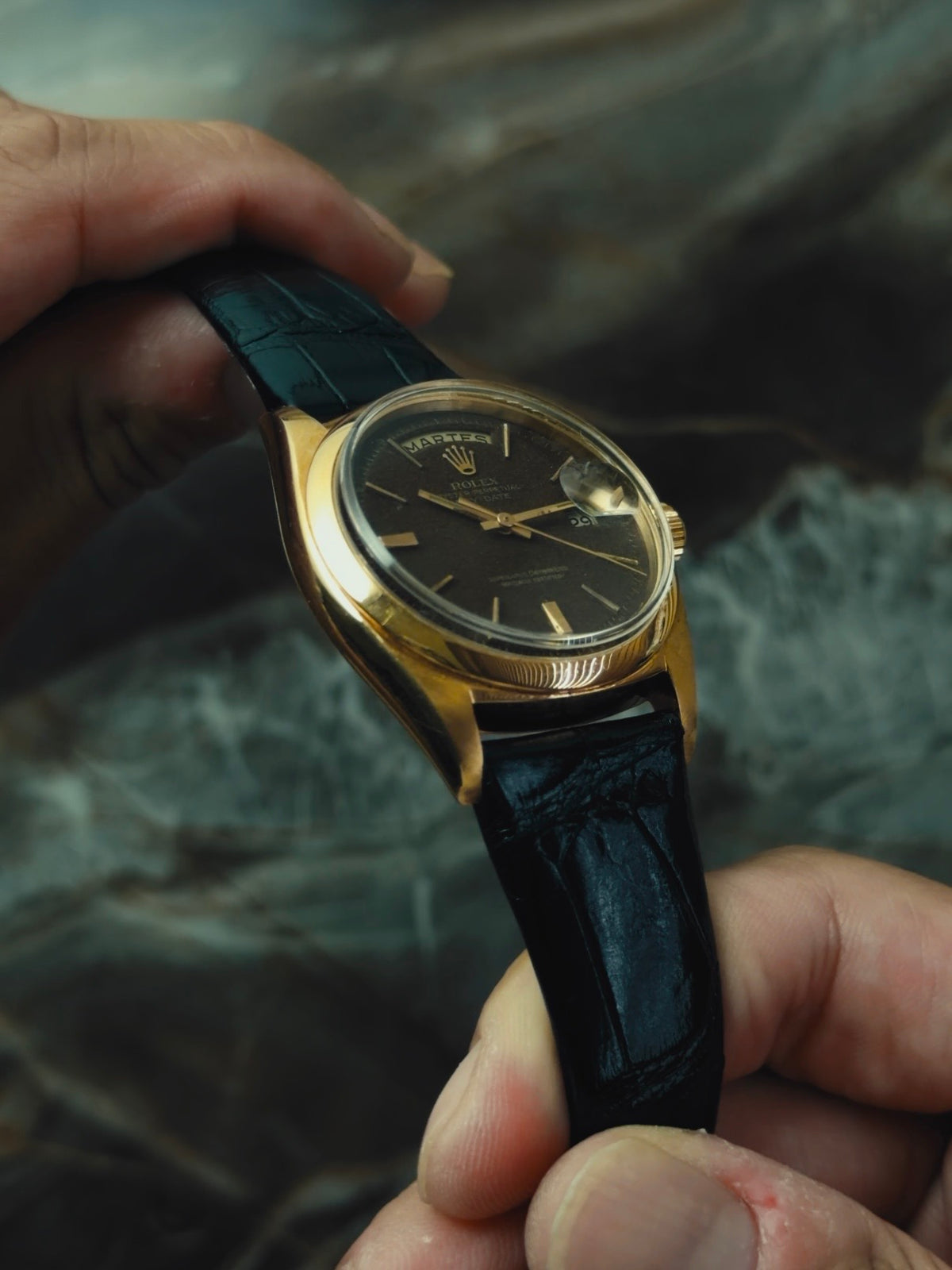 ROLEX Day-Date 18kRG Brown Tropical Dial 1965s