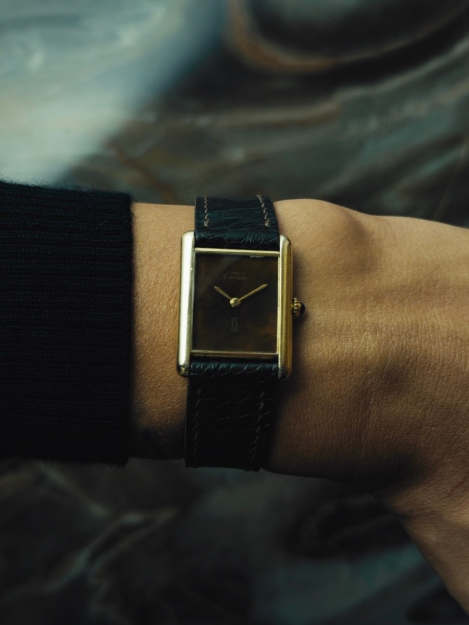 CARTIER Must Tank Mahogany Dial LM 1970s