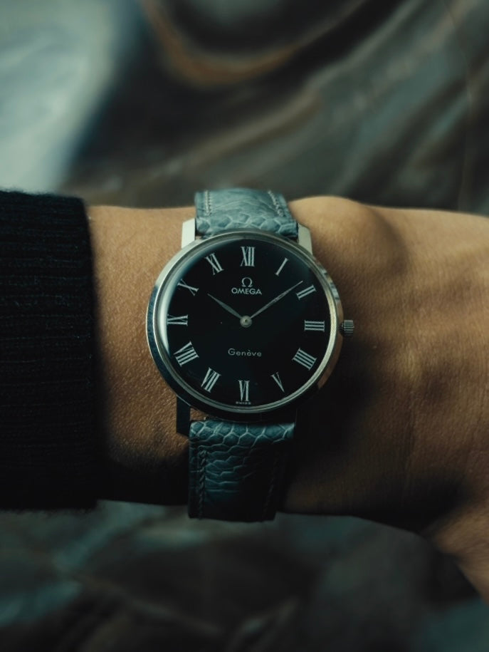 OMEGA Genève "Midnight Roman" Black Dial 1970s｜オメガ ジュネーブ 1970年代 ヴィンテージ時計