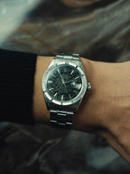 ROLEX Oyster Perpetual Date Obsidian Patina Dial 1964s