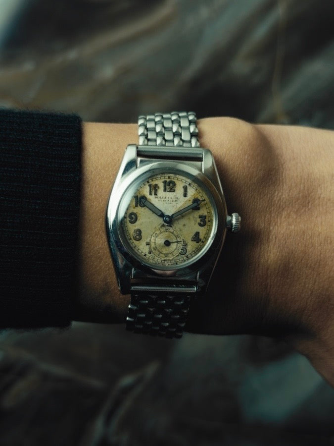 ROLEX Oyster Perpetual Bubble Back "Criss-Cross Dial" 1940s｜ロレックス オイスターパーペチュアル バブルバック 1940年代 ヴィンテージ時計