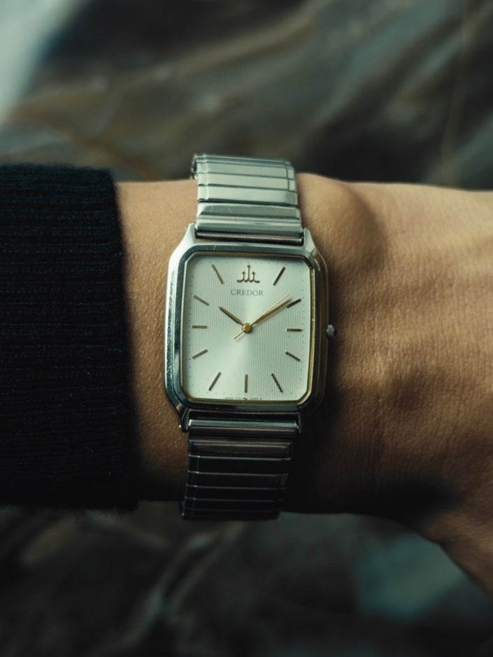 SEIKO CREDOR Silver Stripe Dial Quartz 1987｜セイコー クレドール 1987年 ヴィンテージ時計