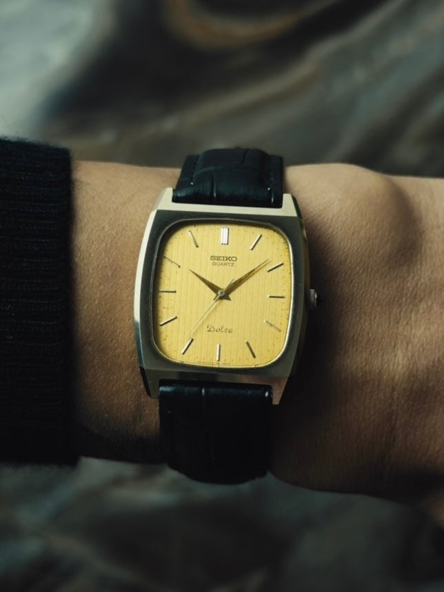 SEIKO Dolce "Golden Stripe Dial" 1980s｜セイコー ドルチェ 1980年代 ヴィンテージ時計