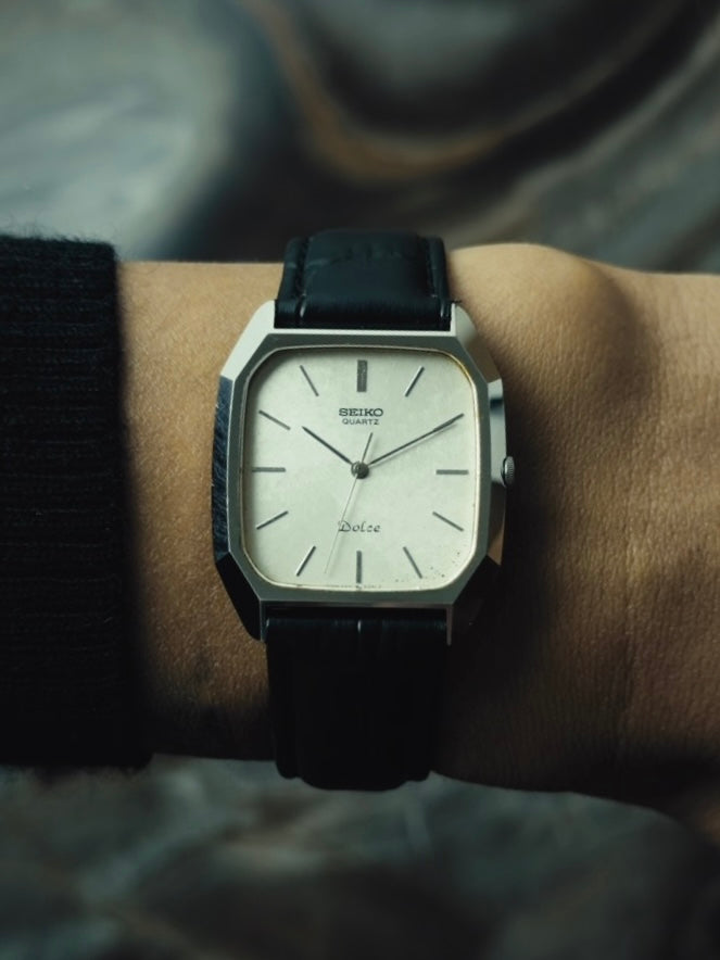 SEIKO Dolce "Silver Texture Dial" SS 1980s｜セイコー ドルチェ 1980年代 ヴィンテージ時計