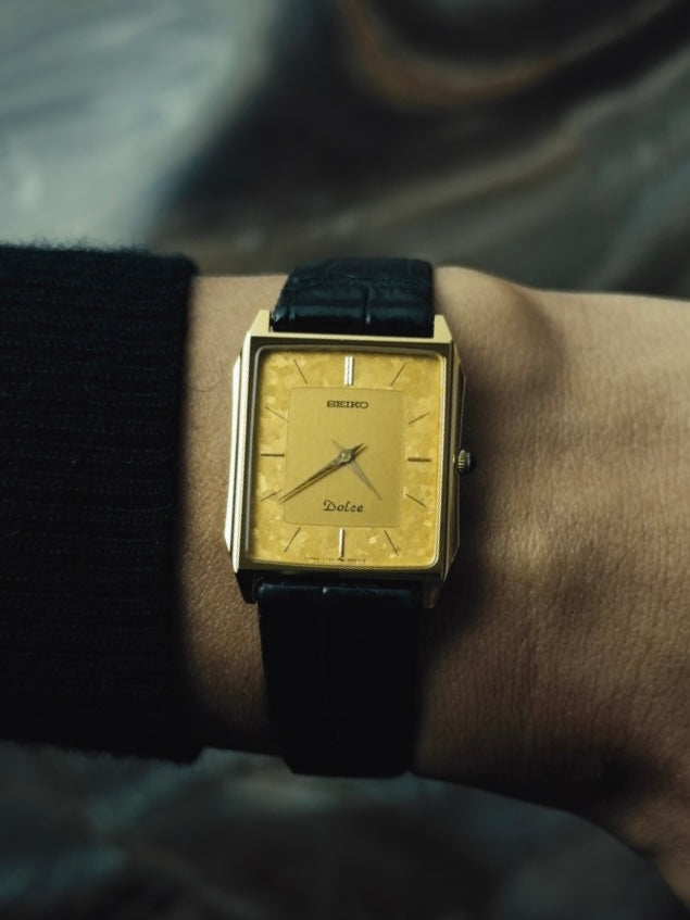 SEIKO Dolce Gold Textured Dial Quartz 1986｜セイコー ドルチェ 1986年 ヴィンテージ時計