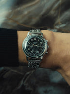WAKMANN "FRANCE" Black Dial Chronograph 1950s
