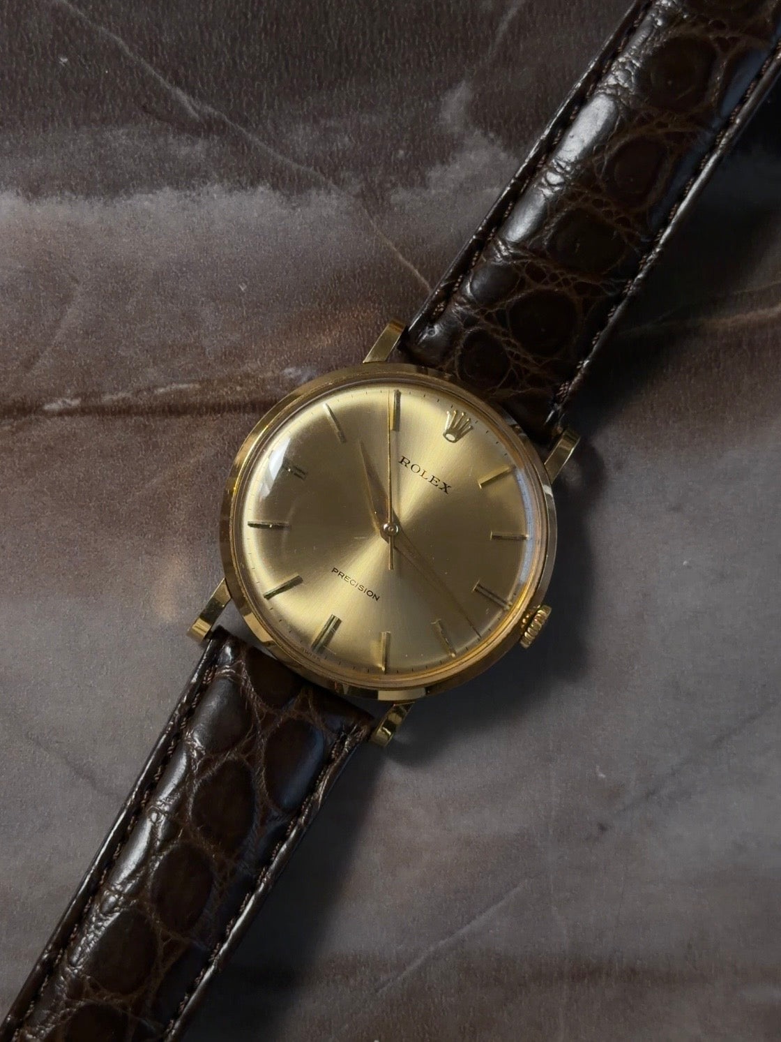 ROLEX 9659 Precision 18k Yellow Gold 1965s