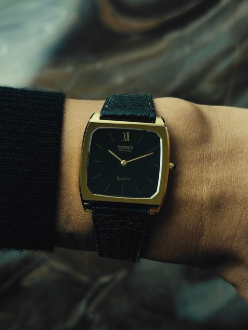 SEIKO Dolce “Midnight Black” Ultra-Thin 1981