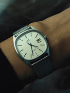 OMEGA De Ville Silver Brushed Dial Quartz 1970s