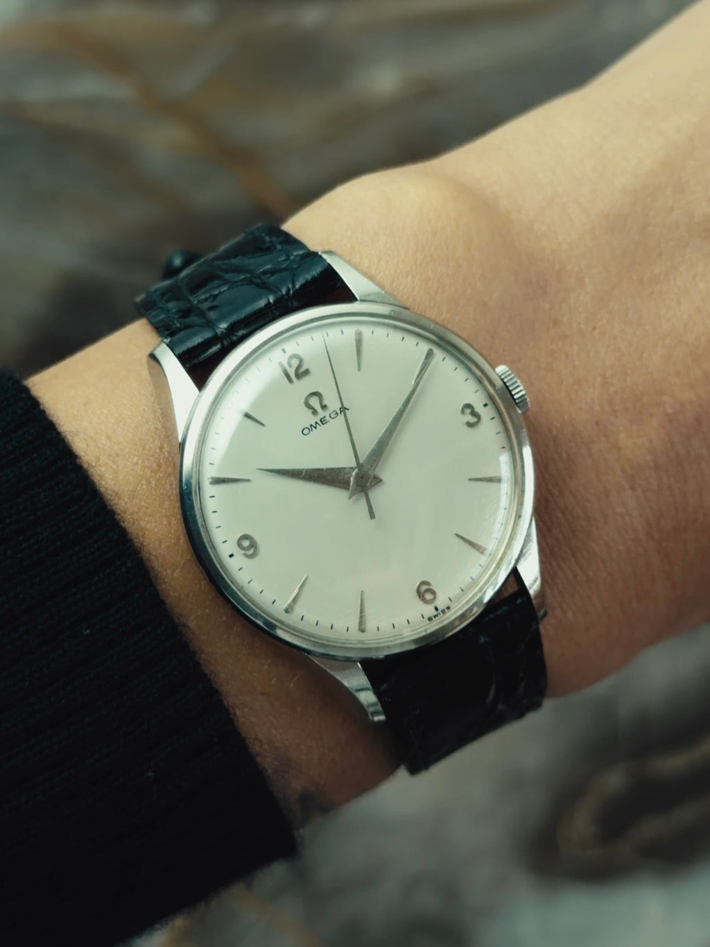 OMEGA "Quarter Arabic" Silver Dial 1950s