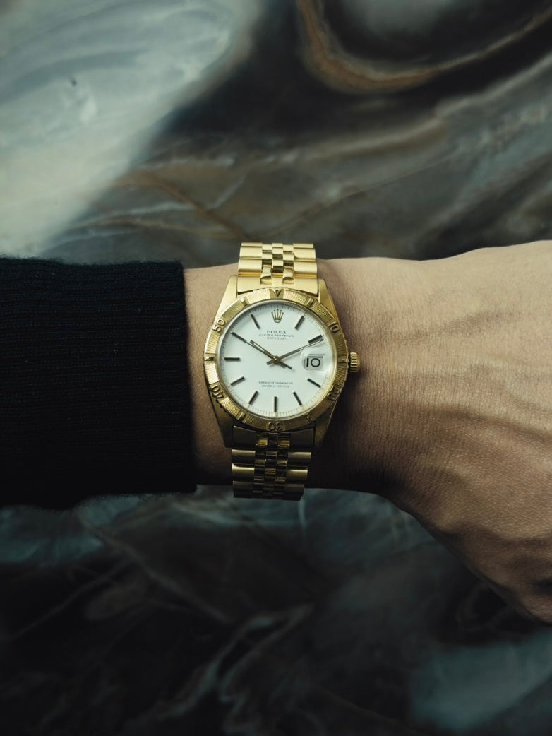 ROLEX 18K Yellow Gold Datejust "Thunderbird" White Dial 1970s｜ロレックス ヴィンテージ時計 - 2