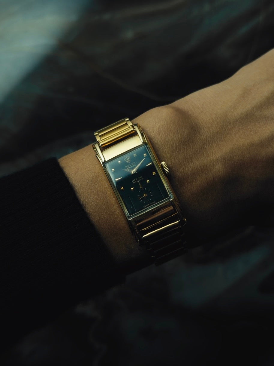 ROLEX Prince "Railway" Black Dial 1940s