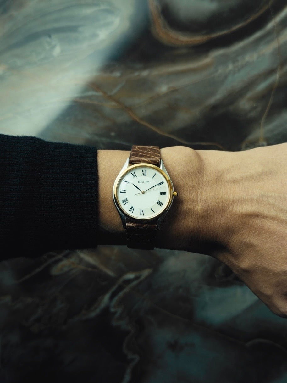 SEIKO Two-Tone "Ivory Roman" Quartz 1990s｜セイコー ヴィンテージ時計 - 2