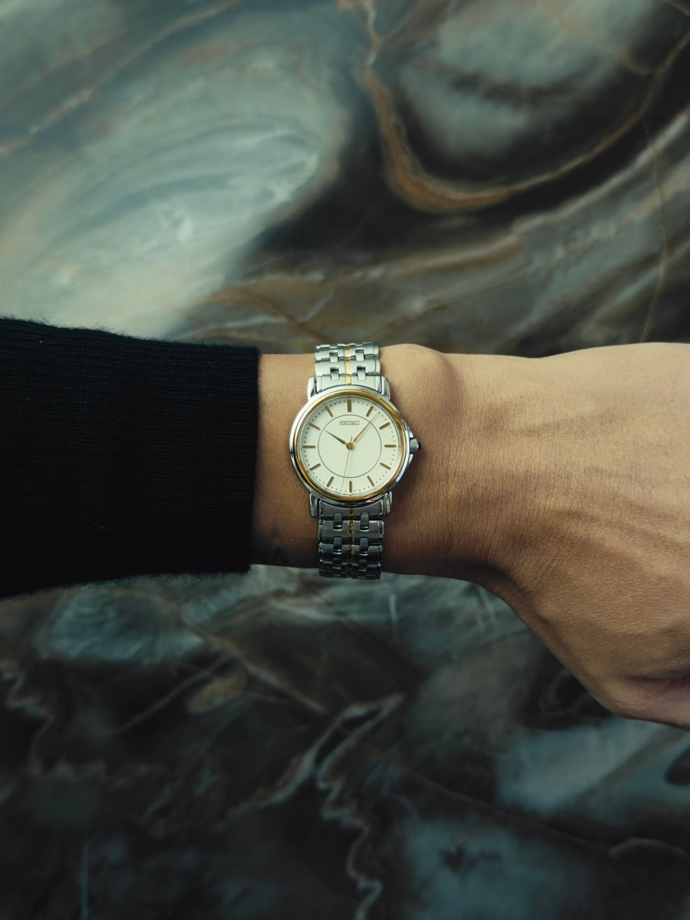 SEIKO "Ivory Dial" Two-Tone Quartz 1990s｜セイコー ヴィンテージ時計 - 2