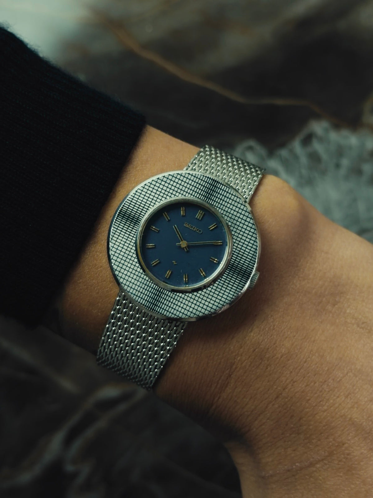SEIKO Chariot "MOSAIC BEZEL" Blue Dial 1973