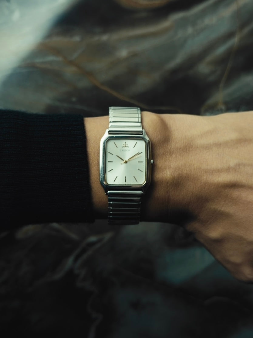 SEIKO CREDOR Silver Stripe Dial Quartz 1987｜セイコー ヴィンテージ時計 - 2