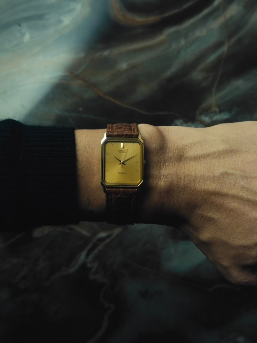 SEIKO Dolce Rectangular Gold Dial Quartz 1985｜セイコー ヴィンテージ時計 - 2