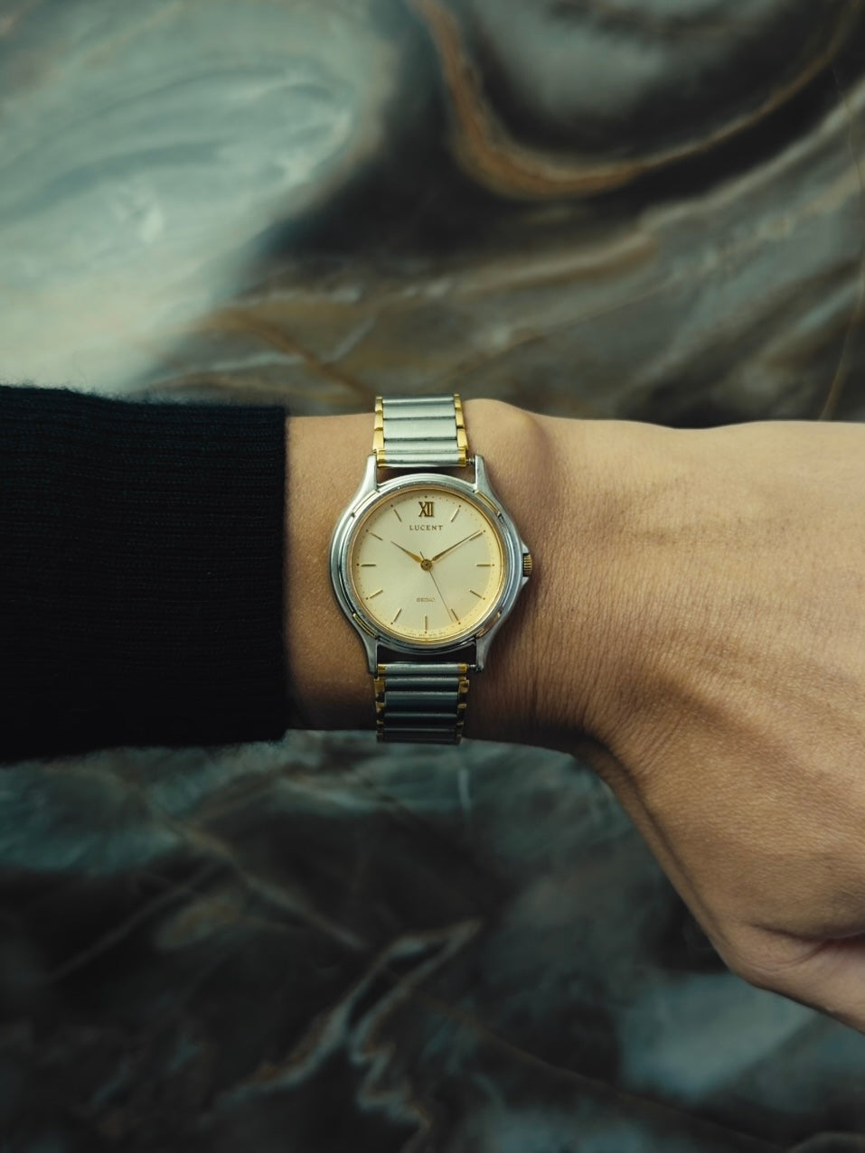 SEIKO LUCENT Two-Tone Champagne Dial 1990s