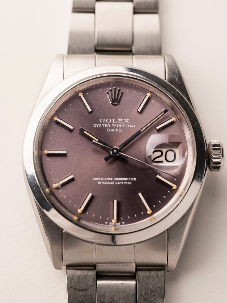 Rolex 1500 Tropical Lavender Dial Oyster Perpetual 1968s