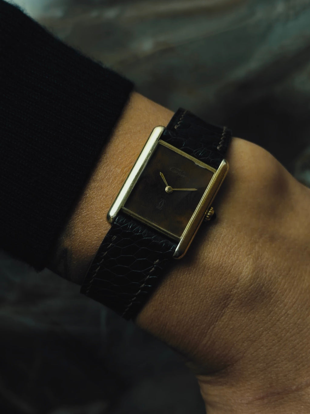 CARTIER Must Tank Mahogany Dial LM 1970s