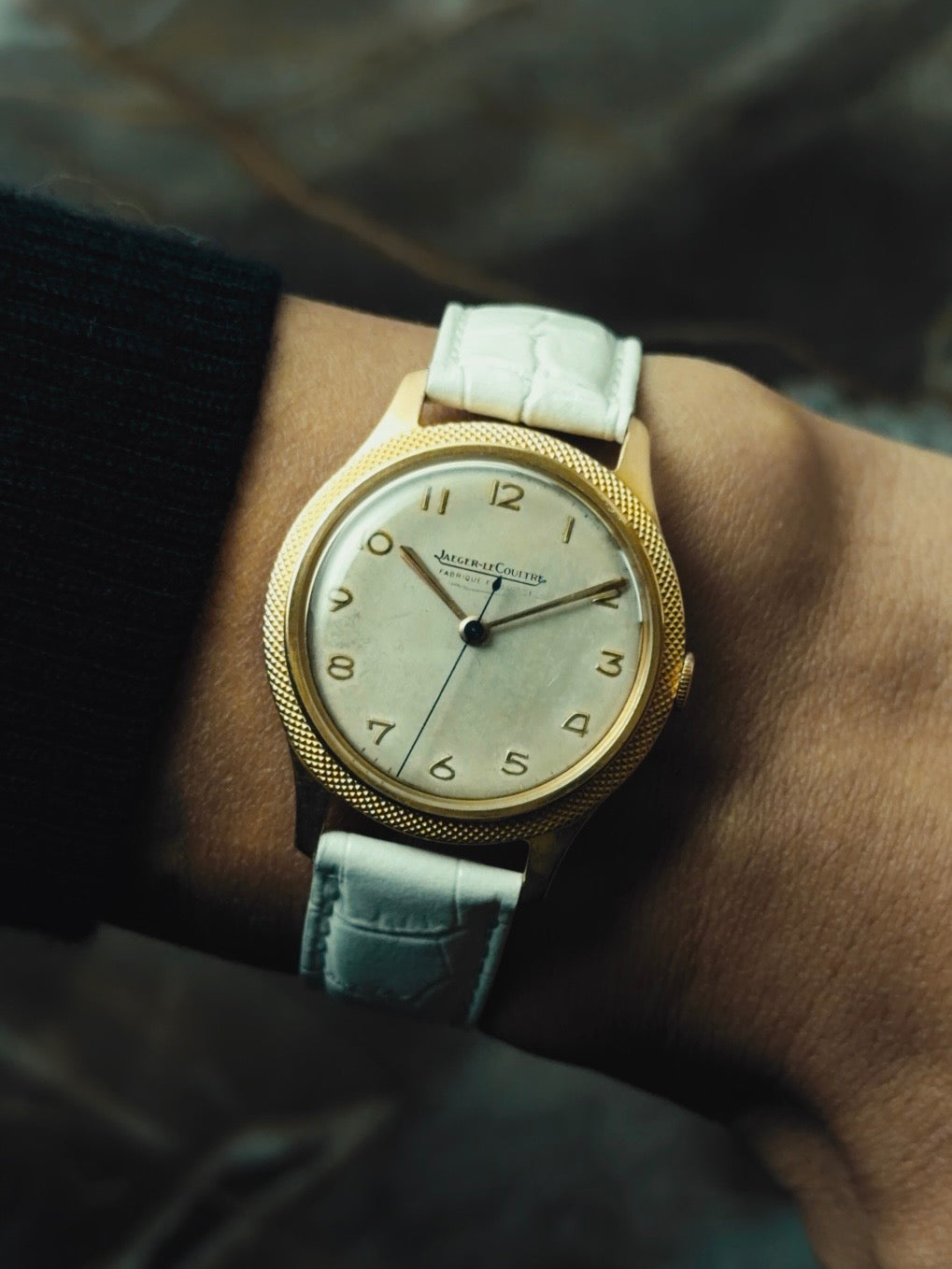 JAEGER-LECOULTRE 18K Pink Gold "Clous de Paris" Bezel 1950s｜ジャガー・ルクルト ヴィンテージ時計 - 3
