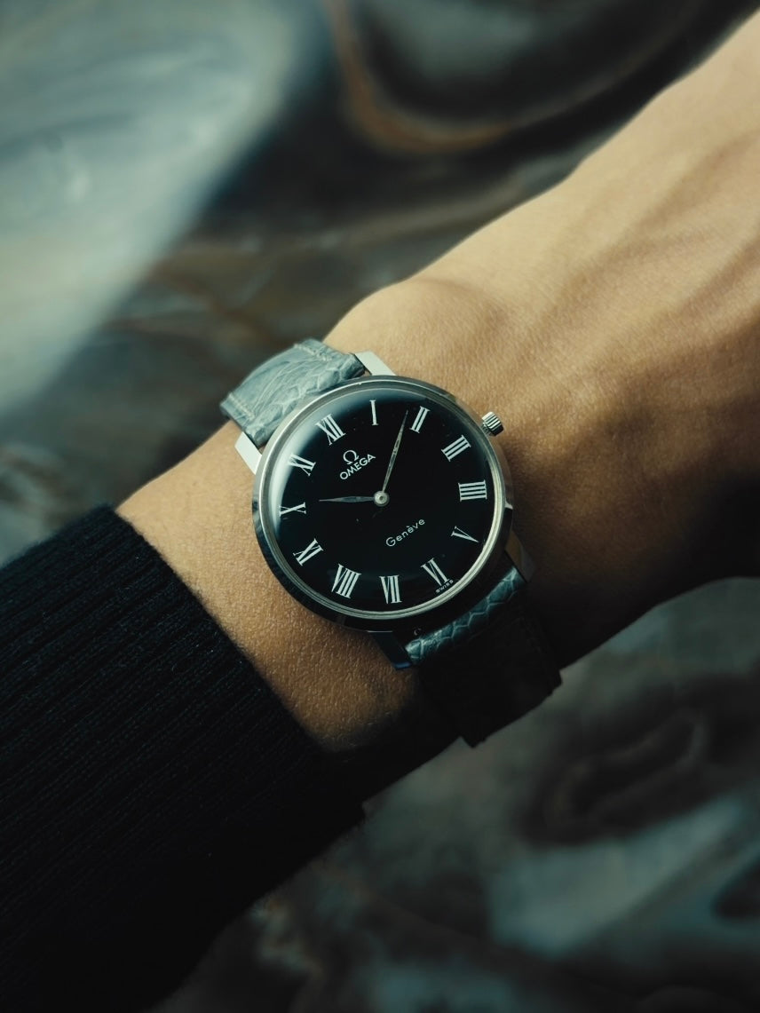OMEGA Genève "Midnight Roman" Black Dial 1970s｜オメガ ヴィンテージ時計 - 3