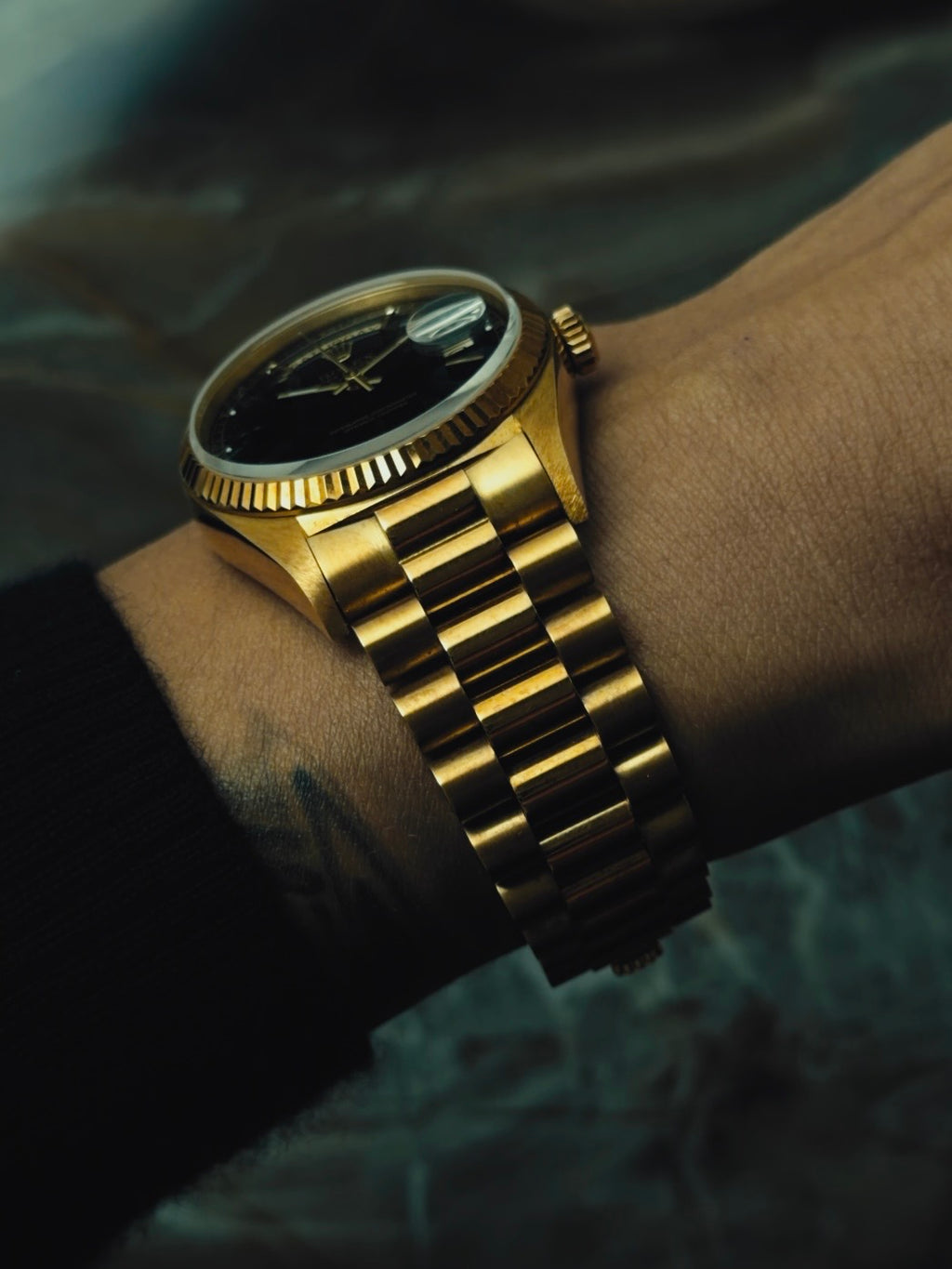 ROLEX Oyster Perpetual Day-Date Black Dial 18K Gold 1988｜ロレックス ヴィンテージ時計 - 3