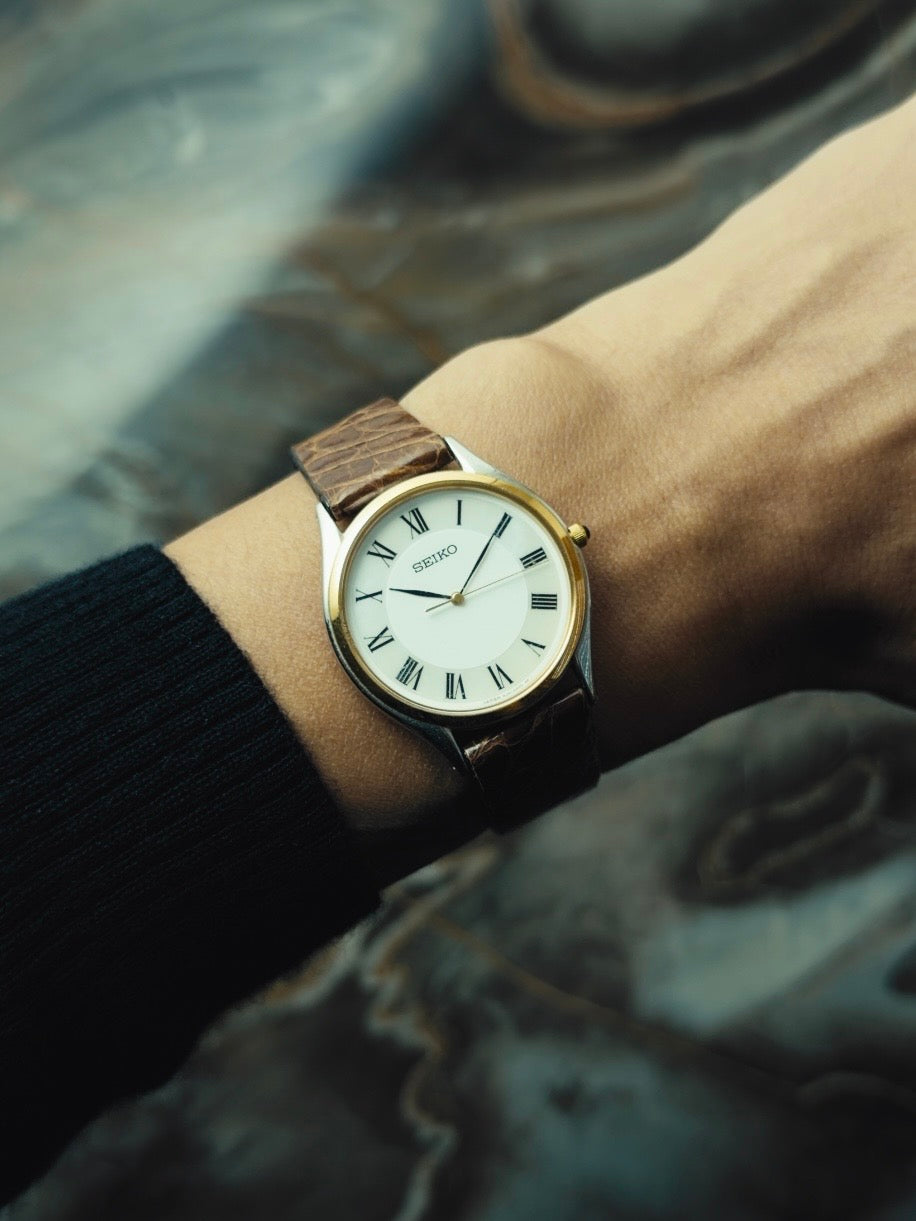 SEIKO Two-Tone "Ivory Roman" Quartz 1990s｜セイコー ヴィンテージ時計 - 3
