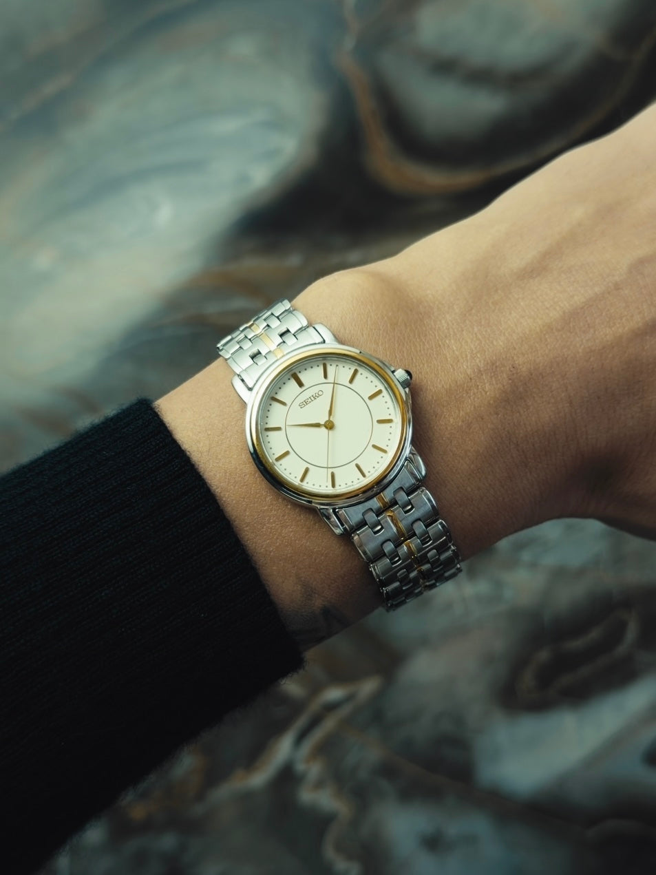 SEIKO "Ivory Dial" Two-Tone Quartz 1990s｜セイコー ヴィンテージ時計 - 3