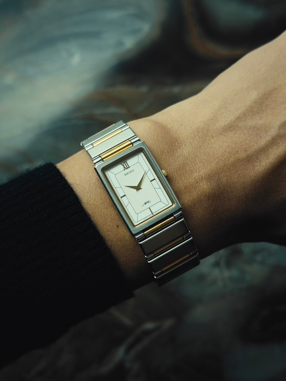 SEIKO ARC White Dial Two-Tone Quartz 1980s