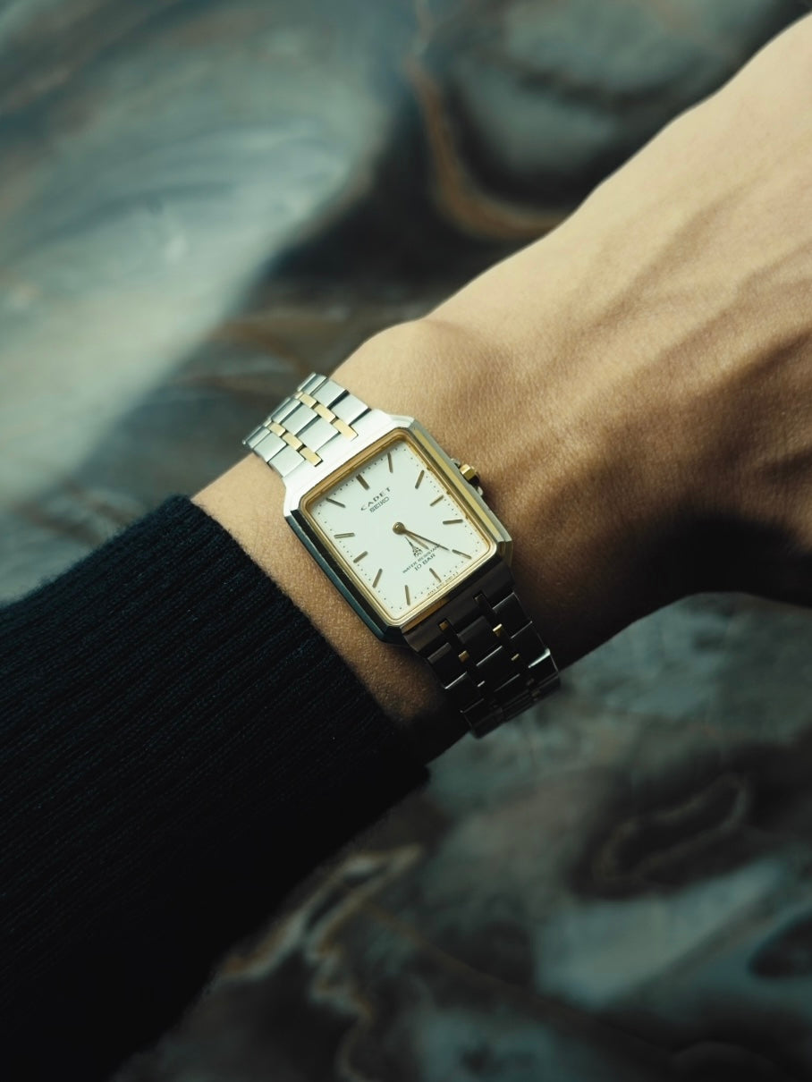 SEIKO CADET White Dial Two-Tone Quartz 1990｜セイコー ヴィンテージ時計 - 3