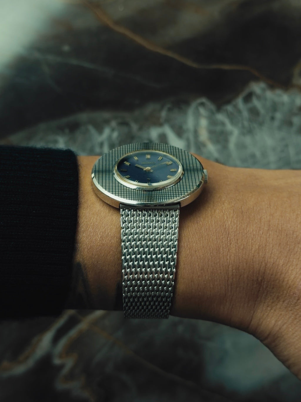 SEIKO Chariot "MOSAIC BEZEL" Blue Dial 1973