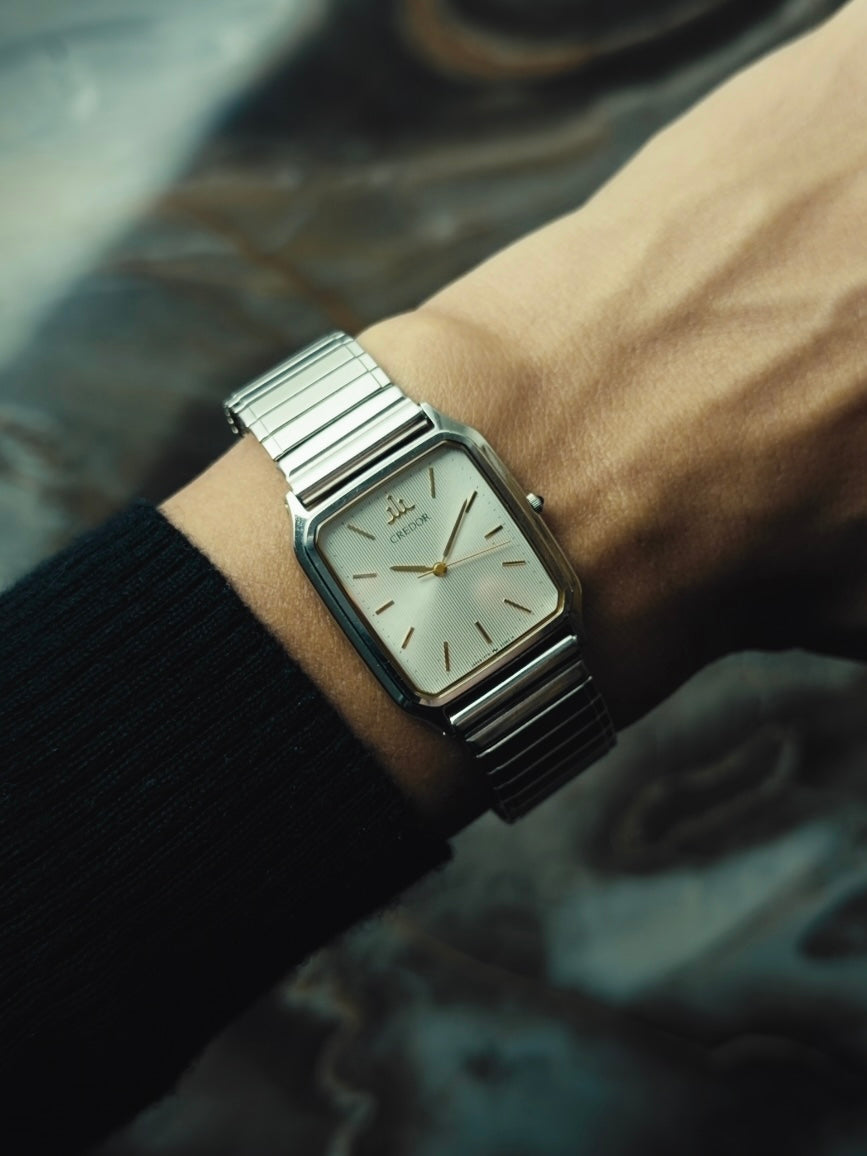 SEIKO CREDOR Silver Stripe Dial Quartz 1987｜セイコー ヴィンテージ時計 - 3