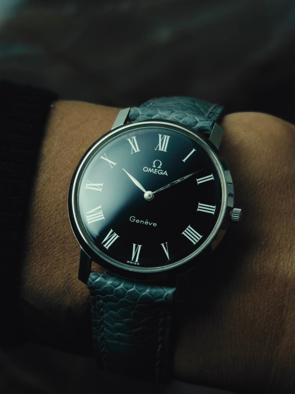 OMEGA Genève "Midnight Roman" Black Dial 1970s｜オメガ ヴィンテージ時計 - 4