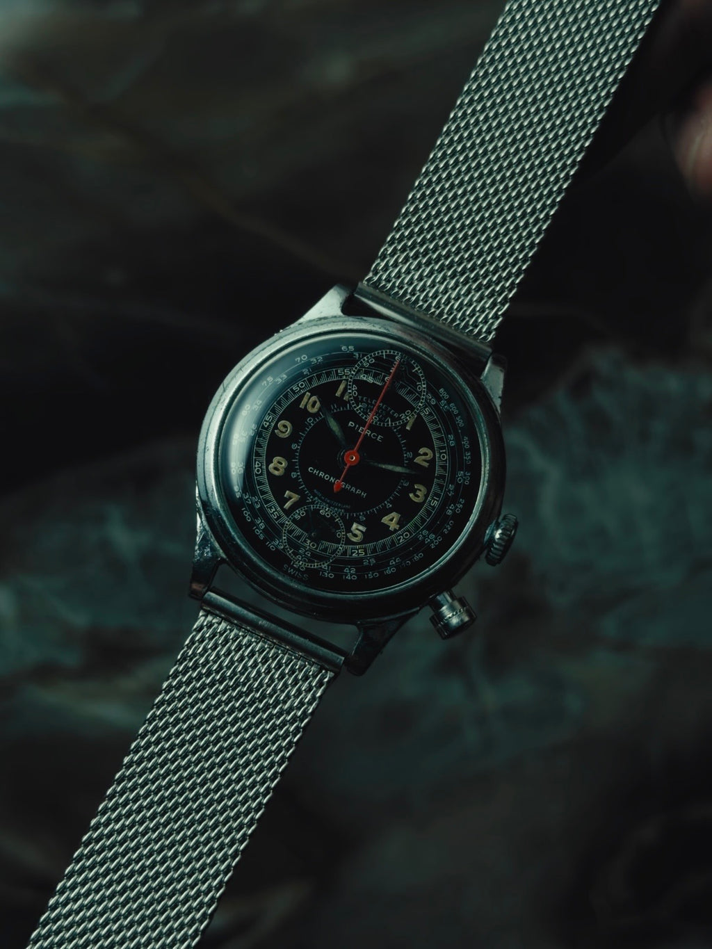 PIERCE Scientific Chronograph Black Dial 1940s