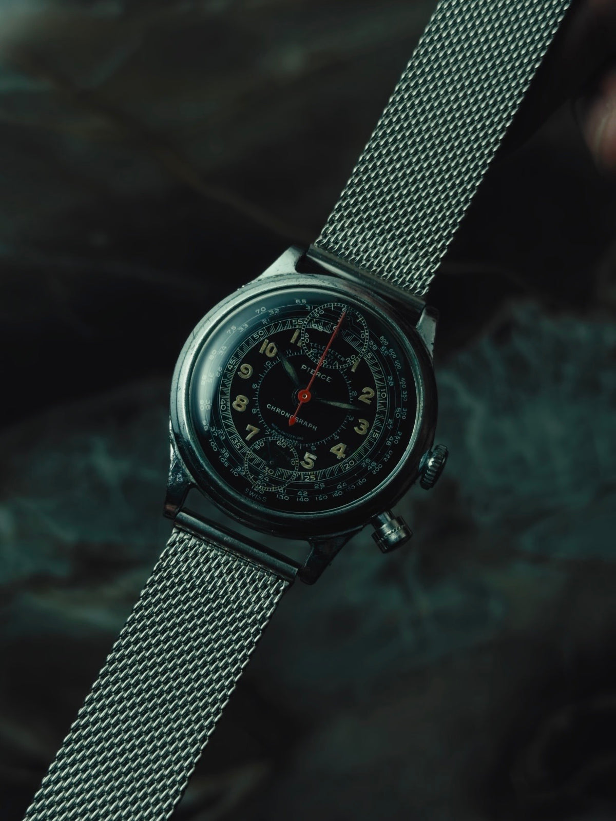 PIERCE Scientific Chronograph Black Dial 1940s