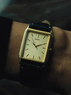 SEIKO Rectangular Gold Textured Dial Quartz 1990｜セイコー ヴィンテージ時計 - 4