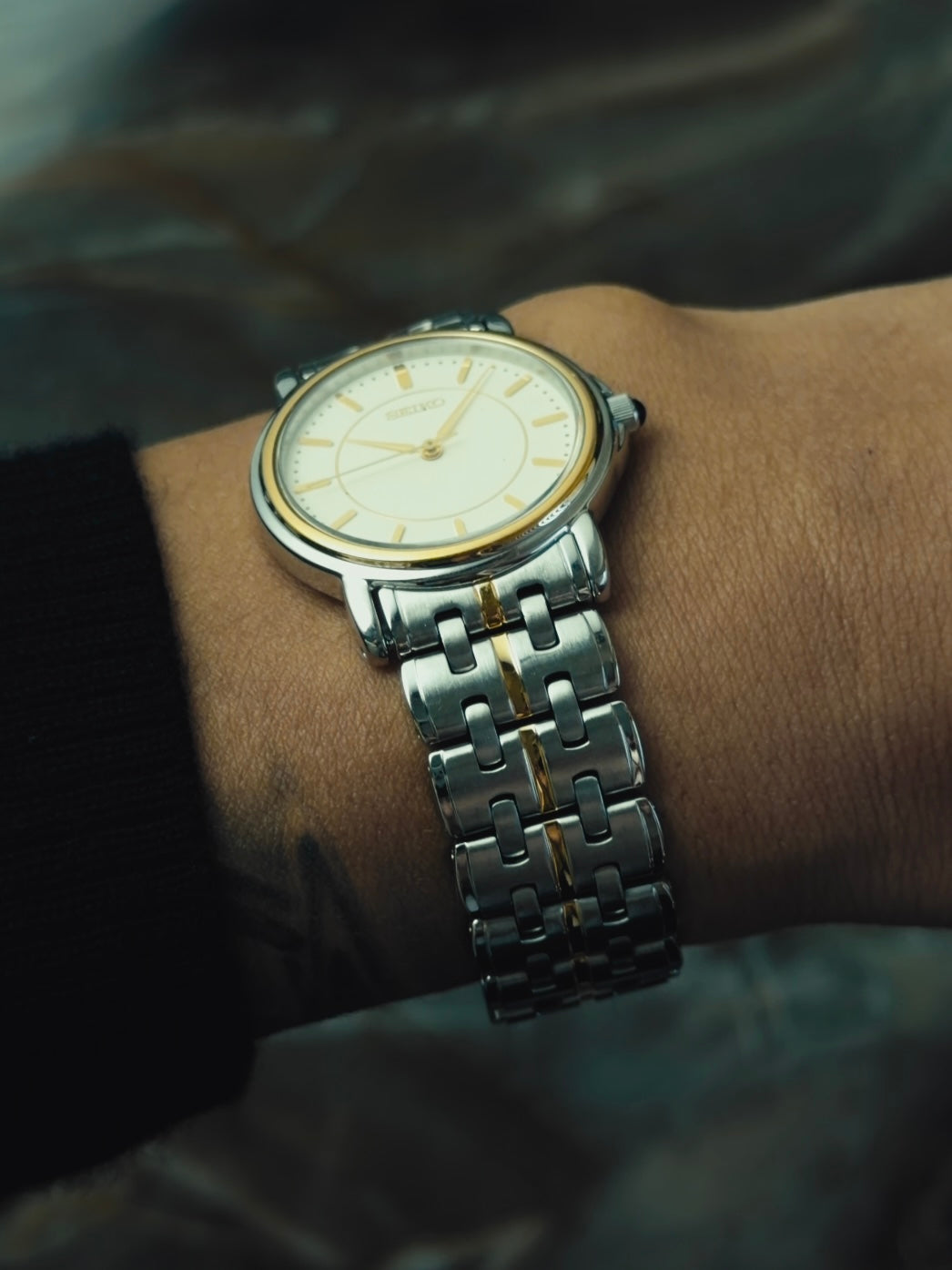SEIKO "Ivory Dial" Two-Tone Quartz 1990s｜セイコー ヴィンテージ時計 - 4