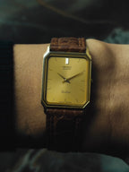 SEIKO Dolce Rectangular Gold Dial Quartz 1985｜セイコー ヴィンテージ時計 - 4