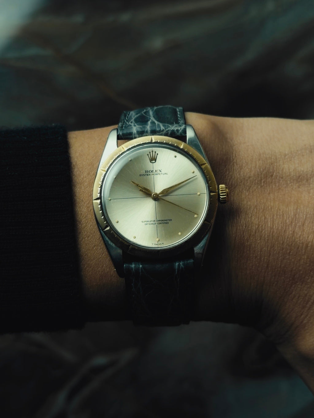 ROLEX Oyster Perpetual Zephyr 14KYG "Crossline" Dial 1960s｜ロレックス ヴィンテージ時計 - 5