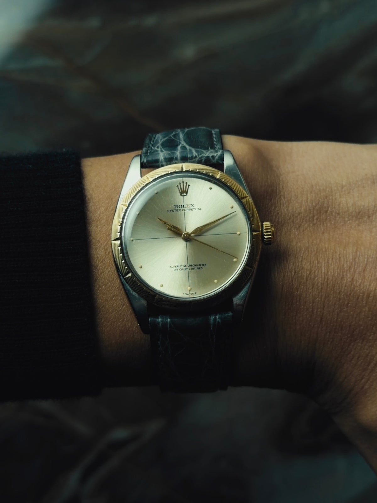 ROLEX Oyster Perpetual Zephyr 14KYG "Crossline" Dial 1960s｜ロレックス ヴィンテージ時計 - 5