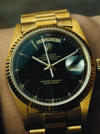 ROLEX Oyster Perpetual Day-Date Black Dial 18K Gold 1988｜ロレックス ヴィンテージ時計 - 5