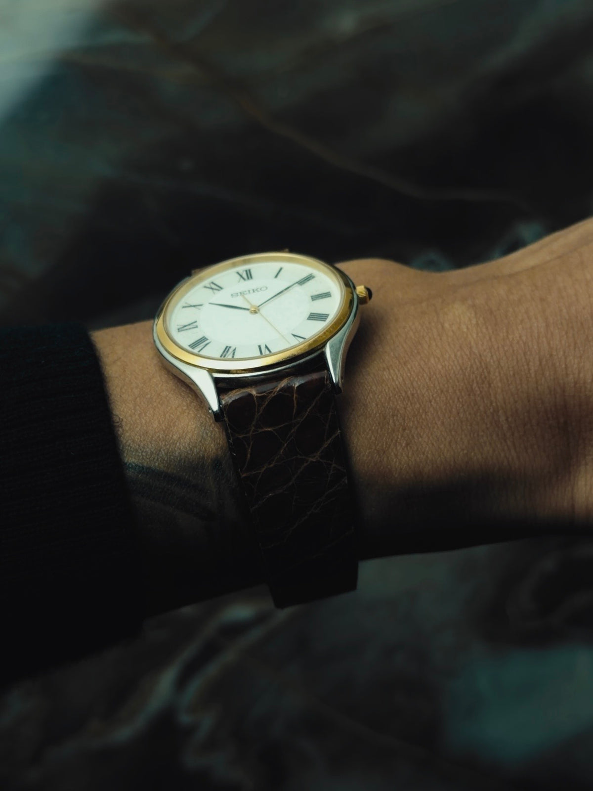 SEIKO Two-Tone "Ivory Roman" Quartz 1990s