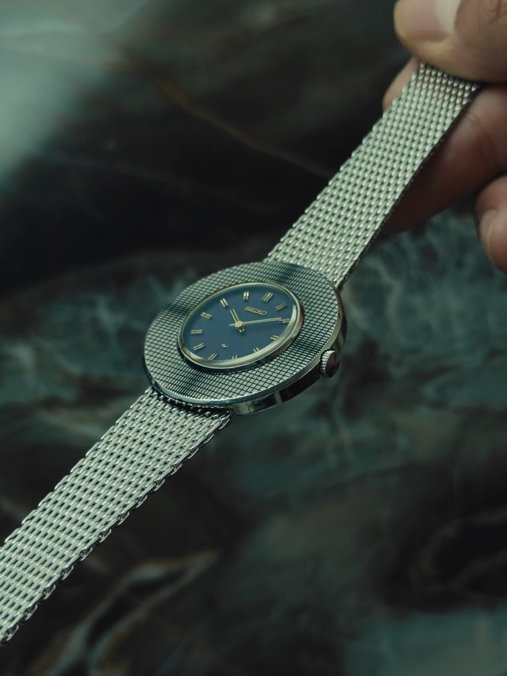 SEIKO Chariot "MOSAIC BEZEL" Blue Dial 1973