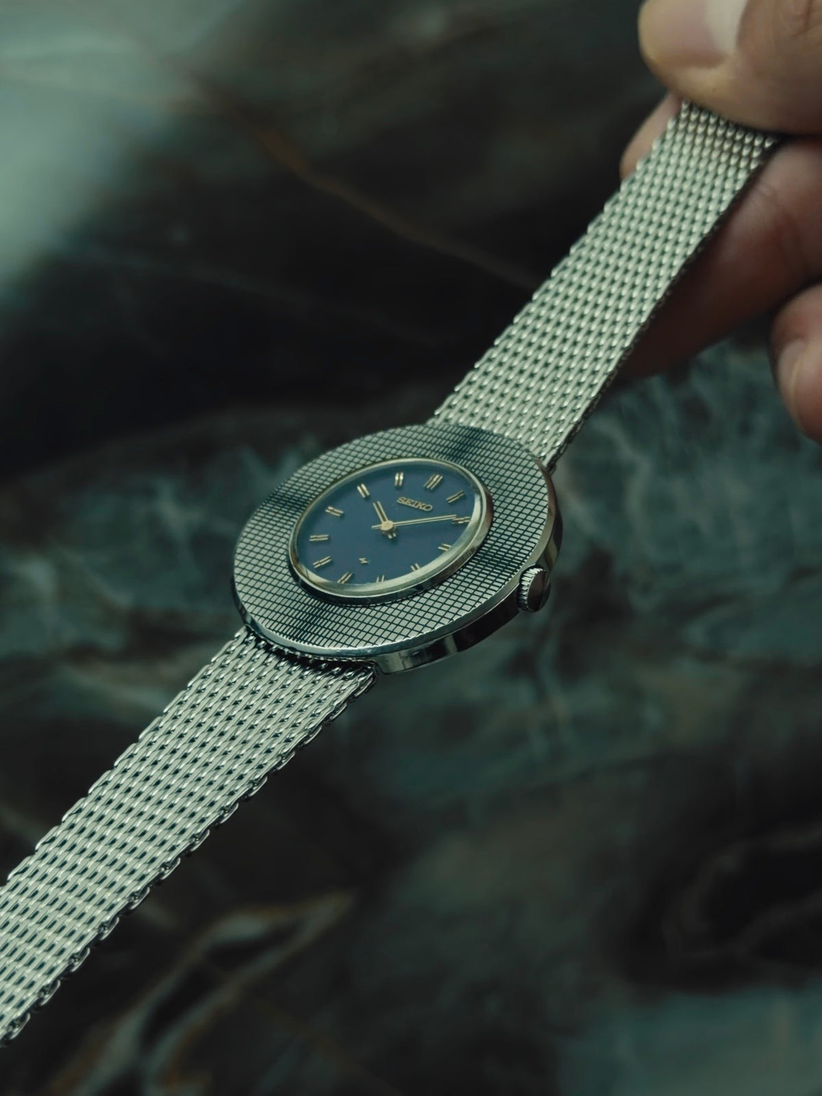 SEIKO Chariot "MOSAIC BEZEL" Blue Dial 1973