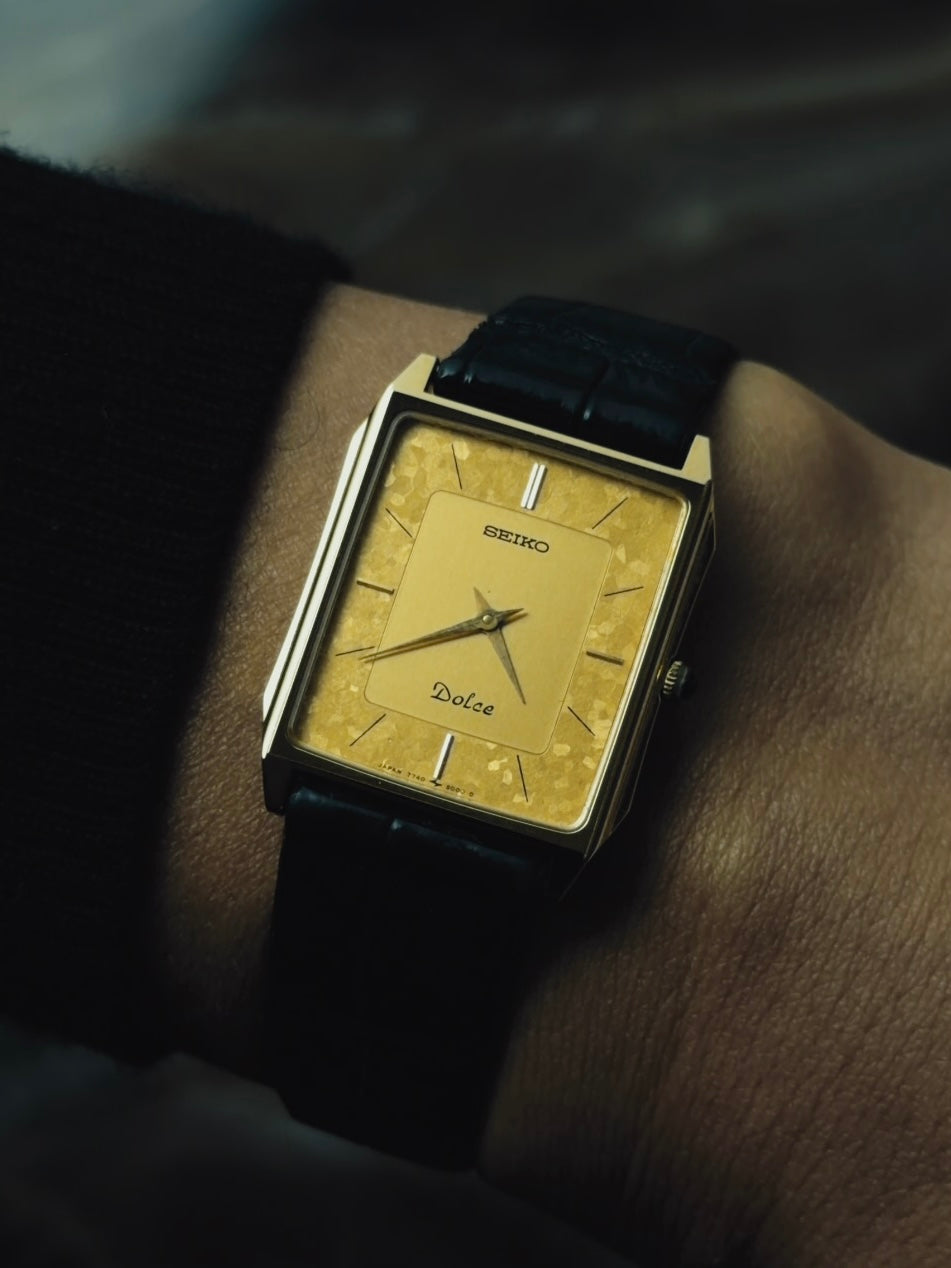 SEIKO Dolce Gold Textured Dial Quartz 1986｜セイコー ヴィンテージ時計 - 5