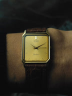 SEIKO Dolce Rectangular Gold Dial Quartz 1985｜セイコー ヴィンテージ時計 - 5