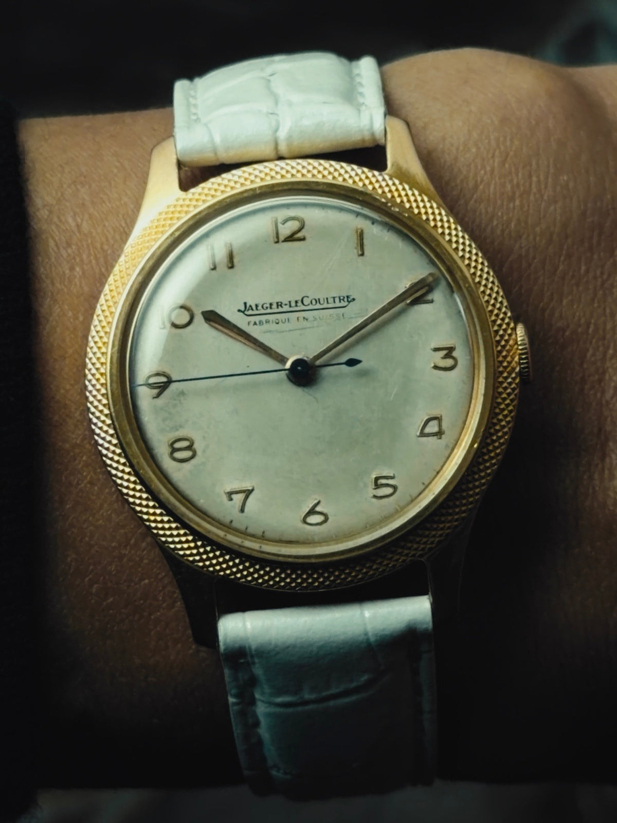 JAEGER-LECOULTRE 18K Pink Gold "Clous de Paris" Bezel 1950s｜ジャガー・ルクルト ヴィンテージ時計 - 6