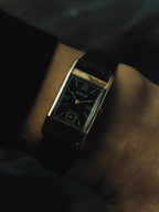 LECOULTRE 14K Solid Gold "Black Roman" 1940s｜ルクルト ヴィンテージ時計 - 6